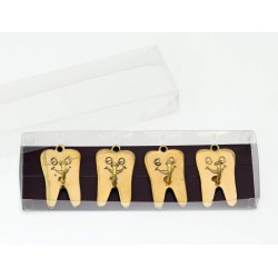 Wandhaken Zahn-Gold 4er-Set...